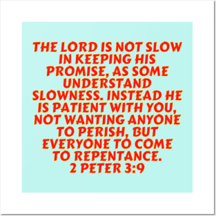 Bible Verse 2 Peter 3:9 Posters and Art